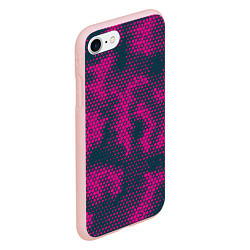 Чехол iPhone 7/8 матовый Спортивный паттерн камуфляж, цвет: 3D-светло-розовый — фото 2