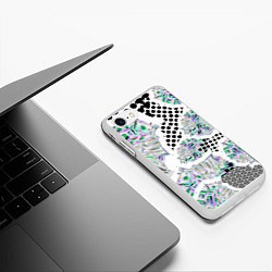 Чехол iPhone 7/8 матовый Контрастная абстракция, цвет: 3D-белый — фото 2