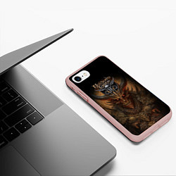 Чехол iPhone 7/8 матовый Baldurs Gate 3 demon, цвет: 3D-светло-розовый — фото 2