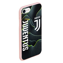 Чехол iPhone 7/8 матовый Juventus dark green logo, цвет: 3D-светло-розовый — фото 2