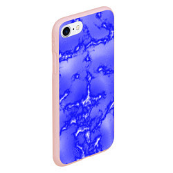 Чехол iPhone 7/8 матовый Темно-синий мотив, цвет: 3D-светло-розовый — фото 2