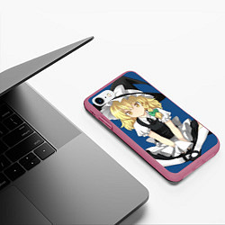 Чехол iPhone 7/8 матовый Touhou Project Мариса Кирисаме, цвет: 3D-малиновый — фото 2