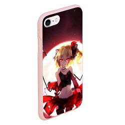 Чехол iPhone 7/8 матовый Touhou Project Фландр Скарлет, цвет: 3D-светло-розовый — фото 2