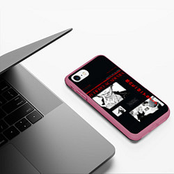 Чехол iPhone 7/8 матовый Экспозиция - Моя геройская академия, цвет: 3D-малиновый — фото 2