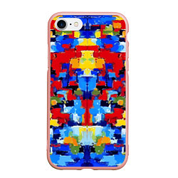 Чехол iPhone 7/8 матовый Colorful abstraction - vogue - paint, цвет: 3D-светло-розовый