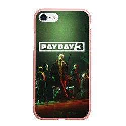 Чехол iPhone 7/8 матовый Грабители Payday 3, цвет: 3D-светло-розовый