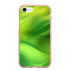 Чехол iPhone 7/8 матовый Green lighting background, цвет: 3D-светло-розовый