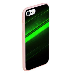 Чехол iPhone 7/8 матовый Green line, цвет: 3D-светло-розовый — фото 2