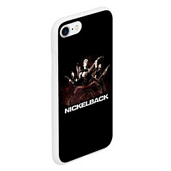 Чехол iPhone 7/8 матовый Nickelback brutal, цвет: 3D-белый — фото 2