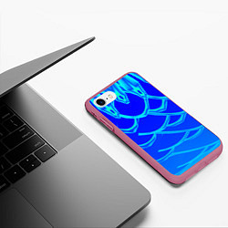 Чехол iPhone 7/8 матовый В холодных тонах, цвет: 3D-малиновый — фото 2