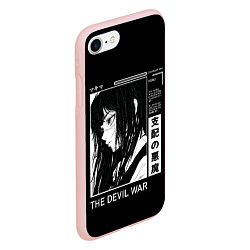 Чехол iPhone 7/8 матовый Йор демон войны - Человек бензопила, цвет: 3D-светло-розовый — фото 2