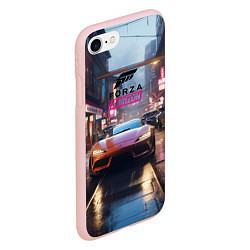 Чехол iPhone 7/8 матовый Forza Horizon game, цвет: 3D-светло-розовый — фото 2