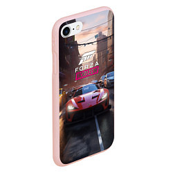 Чехол iPhone 7/8 матовый Forza Horizon street racing, цвет: 3D-светло-розовый — фото 2