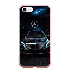 Чехол iPhone 7/8 матовый Mercedes Benz space background