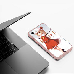 Чехол iPhone 7/8 матовый Touhou Project Flandre, цвет: 3D-светло-розовый — фото 2