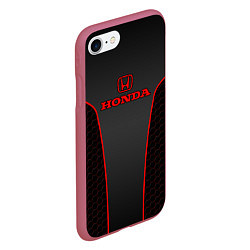 Чехол iPhone 7/8 матовый Honda - униформа красная, цвет: 3D-малиновый — фото 2