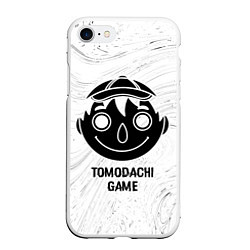 Чехол iPhone 7/8 матовый Tomodachi Game glitch на светлом фоне, цвет: 3D-белый