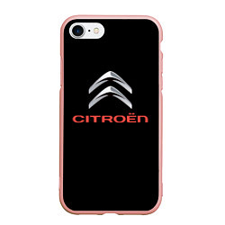 Чехол iPhone 7/8 матовый Citroen auto sports, цвет: 3D-светло-розовый