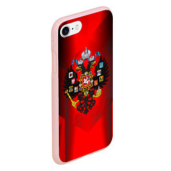 Чехол iPhone 7/8 матовый Символика имперской россии, цвет: 3D-светло-розовый — фото 2