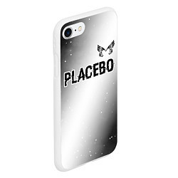 Чехол iPhone 7/8 матовый Placebo glitch на светлом фоне: символ сверху, цвет: 3D-белый — фото 2