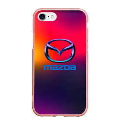 Чехол iPhone 7/8 матовый Mazda gradient, цвет: 3D-светло-розовый