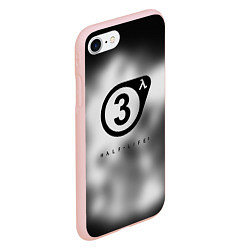 Чехол iPhone 7/8 матовый Half life 3 black, цвет: 3D-светло-розовый — фото 2