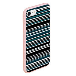 Чехол iPhone 7/8 матовый Полосатость, цвет: 3D-светло-розовый — фото 2