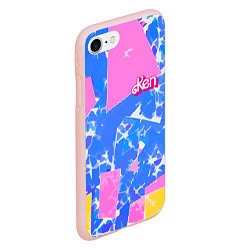 Чехол iPhone 7/8 матовый Кен - друг Барби, цвет: 3D-светло-розовый — фото 2