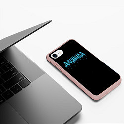 Чехол iPhone 7/8 матовый Душнила капли воды, цвет: 3D-светло-розовый — фото 2