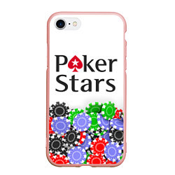 Чехол iPhone 7/8 матовый Poker - игра для удачливых, цвет: 3D-светло-розовый