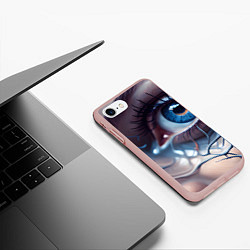 Чехол iPhone 7/8 матовый Нейро око, цвет: 3D-светло-розовый — фото 2
