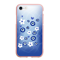Чехол iPhone 7/8 матовый Незабудка, цвет: 3D-светло-розовый