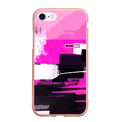 Чехол iPhone 7/8 матовый Black pink - girl-group - South Korea, цвет: 3D-светло-розовый