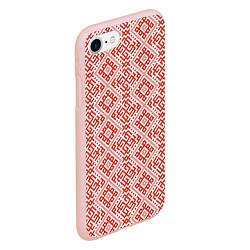 Чехол iPhone 7/8 матовый Сварожич - славянский орнамент, цвет: 3D-светло-розовый — фото 2