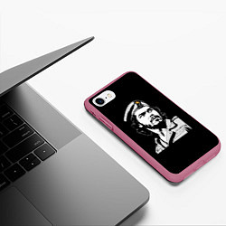 Чехол iPhone 7/8 матовый Che Guevara - Hasta La Victoria, цвет: 3D-малиновый — фото 2