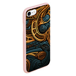 Чехол iPhone 7/8 матовый Паттерн в викингском стиле, цвет: 3D-светло-розовый — фото 2