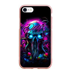 Чехол iPhone 7/8 матовый Deep house neon, цвет: 3D-светло-розовый