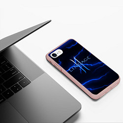 Чехол iPhone 7/8 матовый Lineage storm, цвет: 3D-светло-розовый — фото 2
