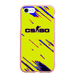 Чехол iPhone 7/8 матовый Counter strike neon yellow, цвет: 3D-светло-розовый