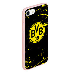 Чехол iPhone 7/8 матовый Borussia yellow splash, цвет: 3D-светло-розовый — фото 2