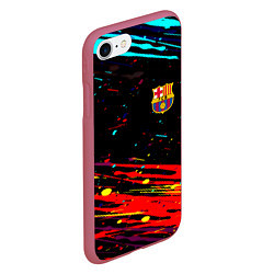 Чехол iPhone 7/8 матовый Barcelona краски, цвет: 3D-малиновый — фото 2