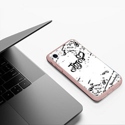 Чехол iPhone 7/8 матовый JoJos Bizarre splash love anime, цвет: 3D-светло-розовый — фото 2