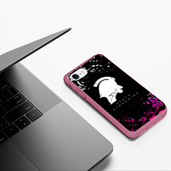 Чехол iPhone 7/8 матовый Death Stranding game kojima, цвет: 3D-малиновый — фото 2