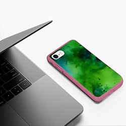Чехол iPhone 7/8 матовый Акварелика, цвет: 3D-малиновый — фото 2