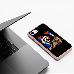 Чехол iPhone 7/8 матовый Команданте Эрнесто Че Гевара, цвет: 3D-светло-розовый — фото 2