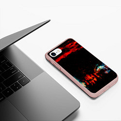 Чехол iPhone 7/8 матовый Красные облака, цвет: 3D-светло-розовый — фото 2