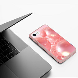 Чехол iPhone 7/8 матовый Розовые шары, цвет: 3D-светло-розовый — фото 2