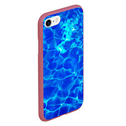 Чехол iPhone 7/8 матовый Чистая вода океаны, цвет: 3D-малиновый — фото 2
