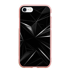 Чехол iPhone 7/8 матовый Хрустальные узоры, цвет: 3D-светло-розовый