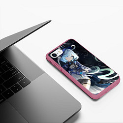 Чехол iPhone 7/8 матовый Genshin Impact Furina, цвет: 3D-малиновый — фото 2